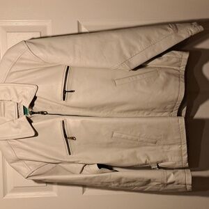Pure Leather Size XL Men's cream Color jacket NBW Mint condition fall or winter